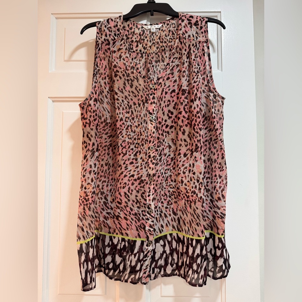 Cabi sheer button up  tank